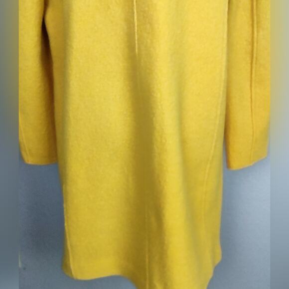 J. Crew Daphne Topcoat in Italian Boiled Wool in Yellow Color Size 12 Coat - Picture 14 of 16